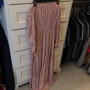 Elegant Pink Maxi Skirt
